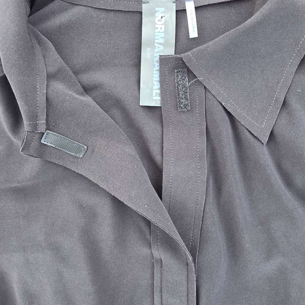 Norma Kamali Boyfriend Shirt Fishtail Midi Dress- Small - Picture 4 of 14